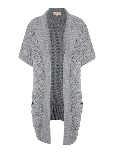 michael kors short sleeve cable knit cardigan|Michael Kors.